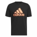 Ανδρική Μπλούζα με Κοντό Μανίκι Adidas Logo Μαύρο (L)