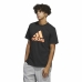 Vīriešu Krekls ar Īsām Piedurknēm Adidas Logo Melns (L)