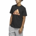 Heren-T-Shirt met Korte Mouwen Adidas Logo Zwart (L)