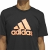 Kortærmet T-shirt til Mænd Adidas Logo Sort (L)