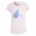 Camisola de Manga Curta Infantil Adidas Graphic Cor de Rosa