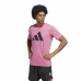 Kortærmet T-shirt til Mænd Adidas Training Essentials Blomme (S)