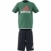 Otroški športni outfit Adidas Temno zelena