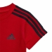 Conjunto Desportivo para Crianças Adidas 3 Stripes Vermelho