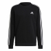 Herensweater zonder Capuchon Adidas 3 Stripes Zwart