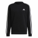 Men’s Sweatshirt without Hood Adidas 3 Stripes Black