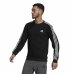 Herensweater zonder Capuchon Adidas 3 Stripes Zwart