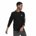 Sudadera sin Capucha Hombre Adidas 3 Stripes Negro