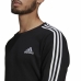 Herensweater zonder Capuchon Adidas 3 Stripes Zwart