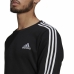 Men’s Sweatshirt without Hood Adidas 3 Stripes Black