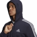 Bluza z kapturem Męska Adidas 3 Stripes Ciemnoniebieski