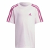 Conjunto Desportivo para Crianças Adidas 3 Stripes Cor de Rosa