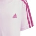 Bērnu Sporta Tērps Adidas 3 Stripes Rozā