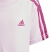 Ensemble de Sport pour Enfants Adidas 3 Stripes Rose