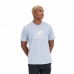 Herren Kurzarm-T-Shirt New Balance Essentials Stacked Logo Indigo (L)