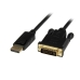 Adapter DisplayPort till DVI Startech DP2DVIMM3BS Svart 90 cm