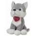 Peluche Husky Coração 48 cm