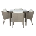 Conjunto de Mesa con 4 Sillas Home ESPRIT 90 x 90 x 72 cm