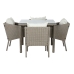 Table set with 4 chairs Home ESPRIT 90 x 90 x 72 cm