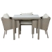 Conjunto de Mesa con 4 Sillas Home ESPRIT 90 x 90 x 72 cm