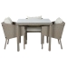 Spisebordsæt med 4 stole Home ESPRIT 90 x 90 x 72 cm