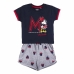 Pijama de Verão Minnie Mouse Cinzento Azul escuro