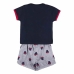 Pijama de Verano Minnie Mouse Gris Azul oscuro