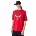 Heren-T-Shirt met Korte Mouwen New Era NBA MESH PANEL OS TEE CHIBU 60435481  Rood (M)