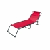 Marbueno Faltbare Liege Stahl Mit Kissen Garten und Pool 190X58X27 cm Rot 10000