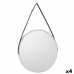 Wall mirror White Black Crystal Polyskin 45 x 45 x 3 cm (4 Units)