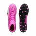 Chaussures de Football Multi-crampons pour Adultes Puma Ultra Pro MG Blanc Rose foncé