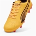 Childrens Football Boots Puma King Matc FG/AG Yellow Orange