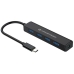 Hub USB Conceptronic CTC4USB3 Negro