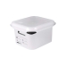 Hermetische Lunchtrommel Masterpro Foodies Polypropyleen Vierkant 1 L 17,6 x 10,8 x 10 cm Wit Transparant