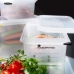 Hermetyczne pudełko na lunch Masterpro Foodies polipropylen Kwadratowy 1 L 17,6 x 10,8 x 10 cm Biały Przezroczysty