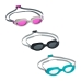 Bestway Lunettes de Natation Adulte Bracelet Silicone Couleur Assortie +14 Ans Plage et Piscine 21077