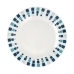 Flat Plate Quid Simetric Blue Ceramic 23 cm (12 Units)