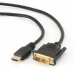 Adaptador HDMI para DVI GEMBIRD 5m, HDMI/DVI, M/M Preto 5 m