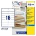 Címkék Nyomtatóhoz Avery J8562 25 Ágynemű 99,1 x 33,9 mm Átlátszó (5 egység)