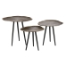 Jeu de 3 tables Home ESPRIT Aluminium