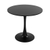 Stôl Okrúhla Čierna Kov Drevo MDF (80 x 73 x 80 cm)