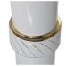 Vaso Alexandra House Living Branco Dourado Cerâmica