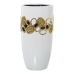 Vase Alexandra House Living Weiß Gold aus Keramik 15 x 15 x 27 cm