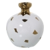 Vase Alexandra House Living White Golden Ceramic 19 x 19 x 22 cm