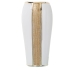 Vase Alexandra House Living White Golden Ceramic Shiny 12 x 18 x 36 cm