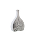 Vase Alexandra House Living White Silver Ceramic 7 x 18 x 27 cm