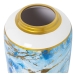 Vaso Alexandra House Living Azul Branco Dourado Cerâmica 18 x 18 x 30 cm