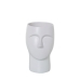 Vase Alexandra House Living Blanc Céramique Visage 12 x 12 x 22 cm