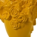 Vaso Alexandra House Living Amarelo Cerâmica Face 18 x 18 x 27 cm