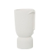 Vase Alexandra House Living Ecru aus Keramik Gesicht 13 x 13 x 25 cm